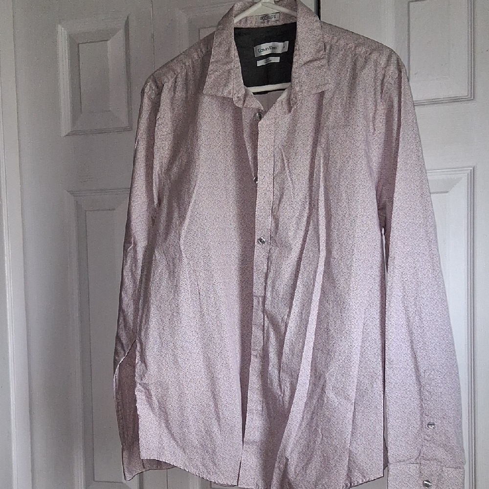 Calvin Klein Light Pink Patterned Shirt